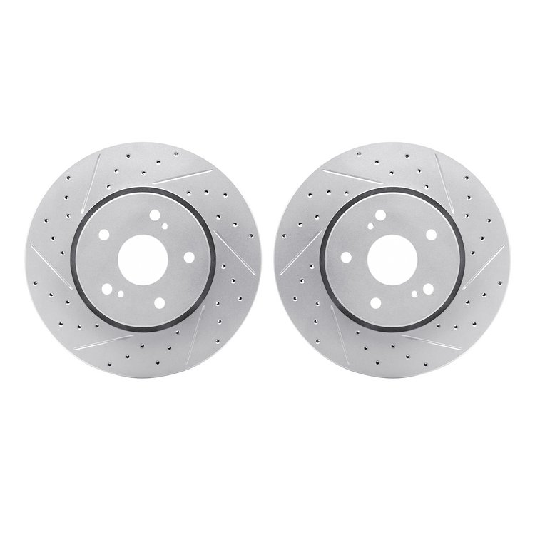 2002-01003 Geoperformance Drilled/Slotted Brake Rotors, 2010-2013 Suzuki, Position: Front