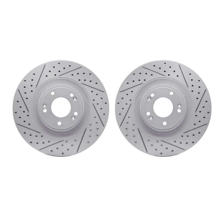 2002-03003 Geoperformance Drilled/Slotted Brake Rotors, 2011-2017 Kia/Hyundai/Genesis, Position: Front