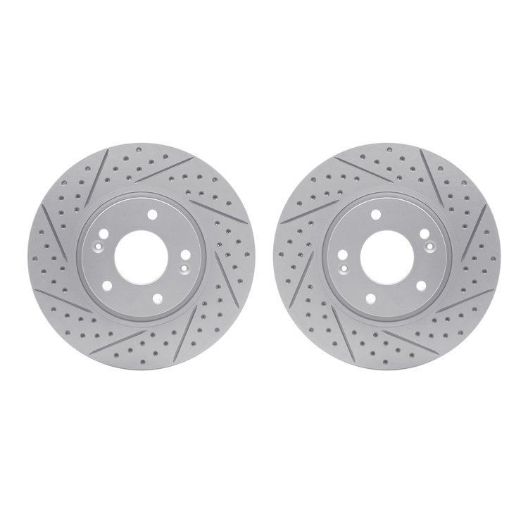 2002-03009 Geoperformance Drilled/Slotted Brake Rotors, 2005-2019 Kia/Hyundai/Genesis, Position: Front