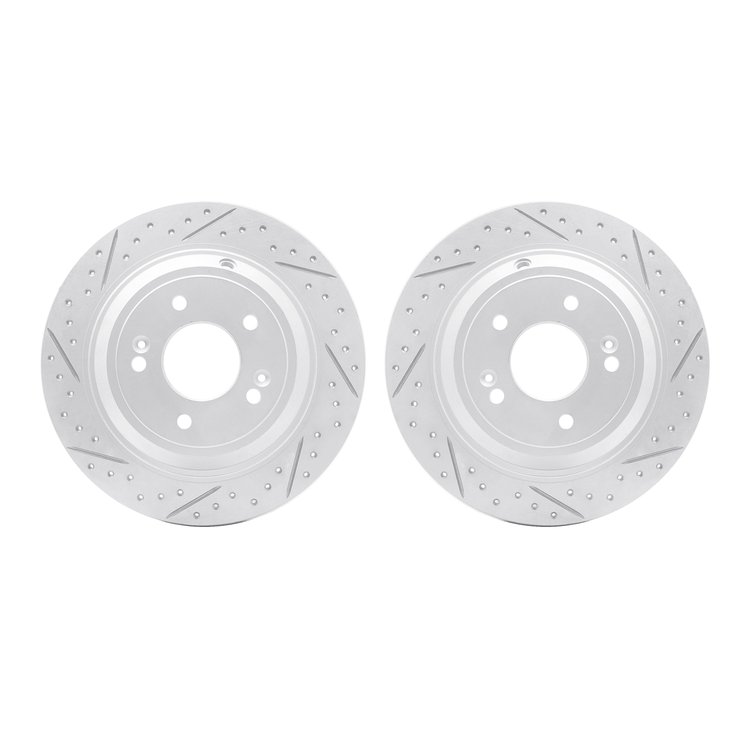 2002-03029 Geoperformance Drilled/Slotted Brake Rotors, 2009-2020 Kia/Hyundai/Genesis, Position: Rear