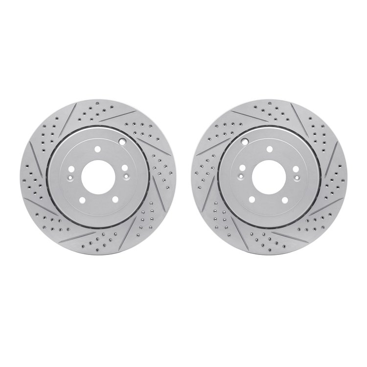 2002-03038 Geoperformance Drilled/Slotted Brake Rotors, 2010-2016 Kia/Hyundai/Genesis, Position: Rear