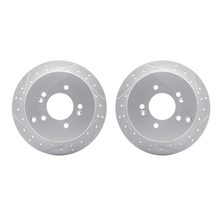 2002-03043 Geoperformance Drilled/Slotted Brake Rotors, 2001-2016 Kia/Hyundai/Genesis, Position: Rear