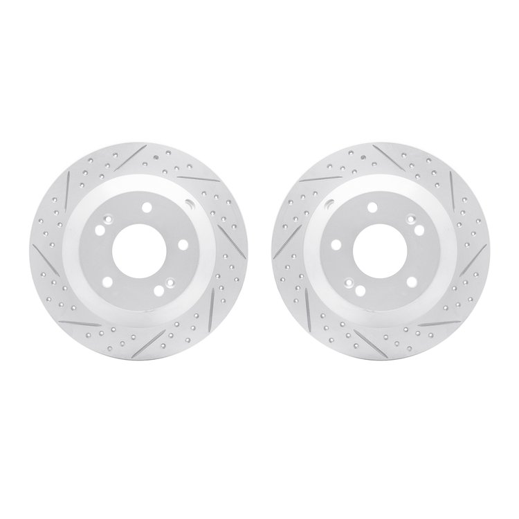2002-03045 Geoperformance Drilled/Slotted Brake Rotors, 2010-2021 Kia/Hyundai/Genesis, Position: Rear