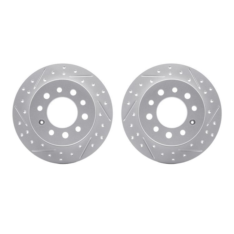 2002-03048 Geoperformance Drilled/Slotted Brake Rotors, 2003-2008 Kia/Hyundai/Genesis, Position: Rear