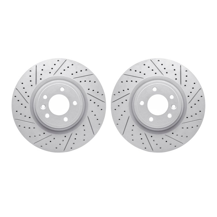 2002-11004 Geoperformance Drilled/Slotted Brake Rotors, 2018-2021 Land Rover, Position: Front