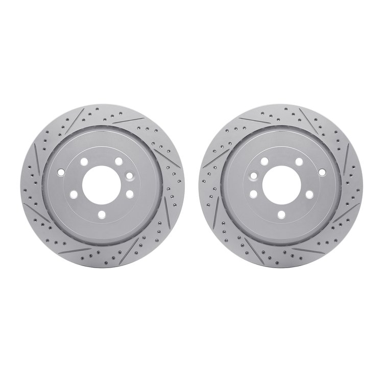 2002-11026 Geoperformance Drilled/Slotted Brake Rotors, 2005-2016 Land Rover, Position: Rear