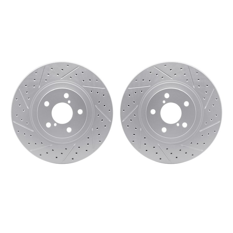 2002-13002 Geoperformance Drilled/Slotted Brake Rotors, Fits Select Multiple Makes/Models, Position: Front