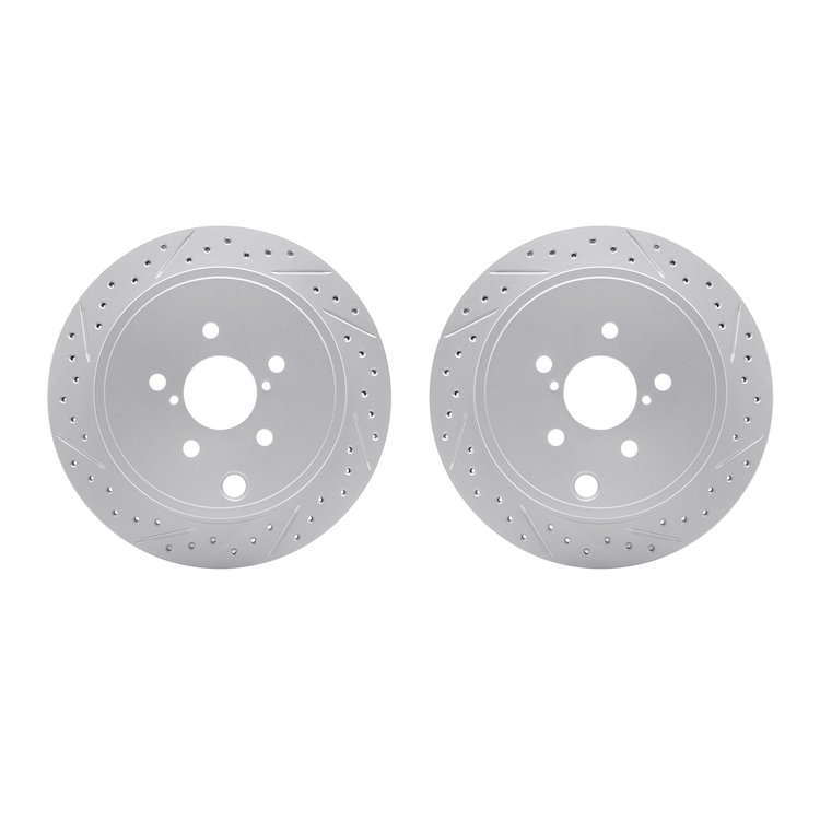2002-13017 Geoperformance Drilled/Slotted Brake Rotors, Fits Select Multiple Makes/Models, Position: Rear