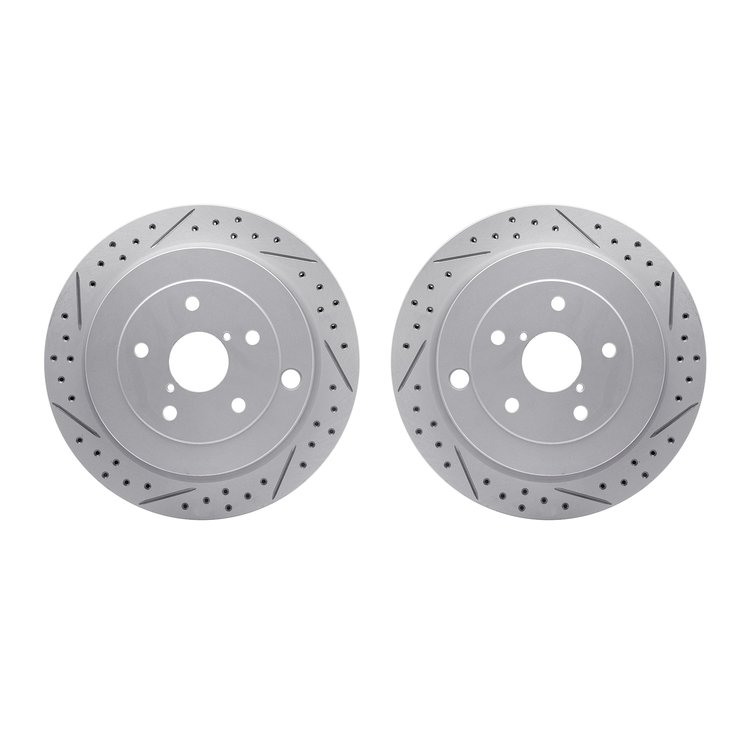 2002-13019 Geoperformance Drilled/Slotted Brake Rotors, 2006-2014 Subaru, Position: Rear