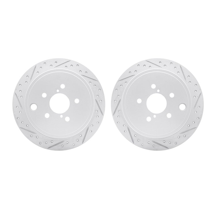 2002-13021 Geoperformance Drilled/Slotted Brake Rotors, 2008-2015 Subaru, Position: Rear