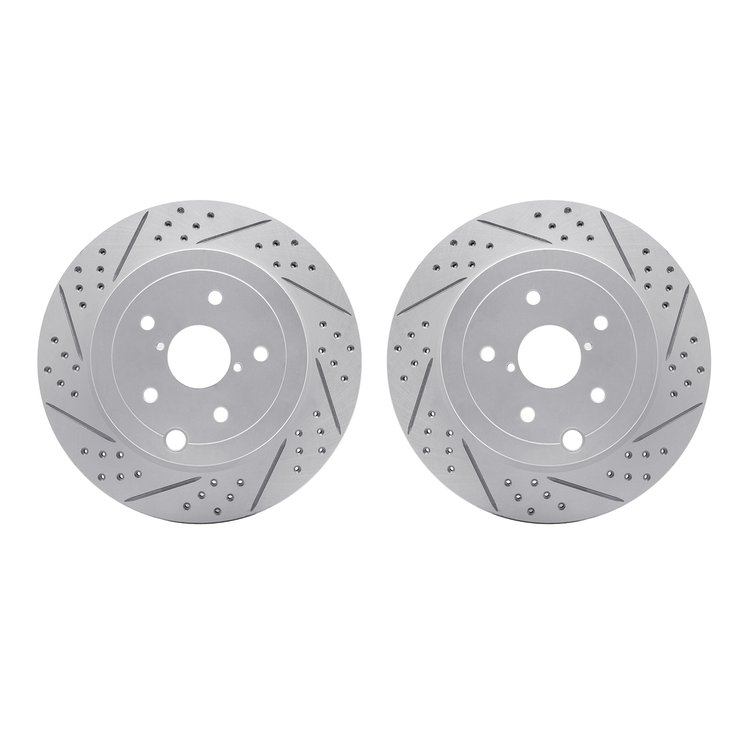 2002-13030 Geoperformance Drilled/Slotted Brake Rotors, 2008-2020 Subaru, Position: Rear