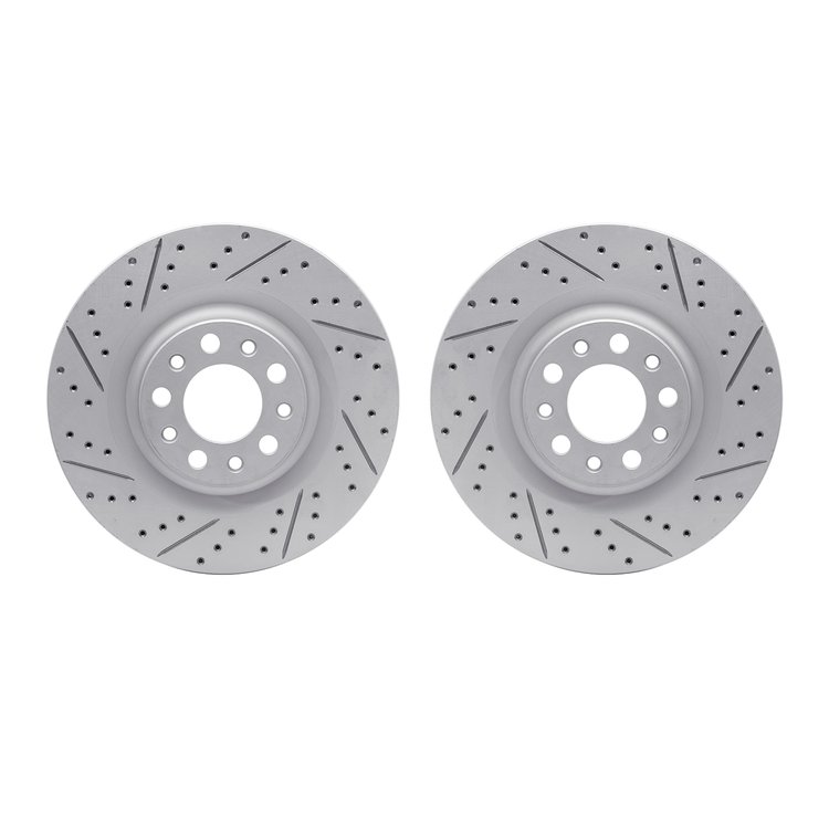 2002-16003 Geoperformance Drilled/Slotted Brake Rotors, Fits Select Alfa Romeo, Position: Rear