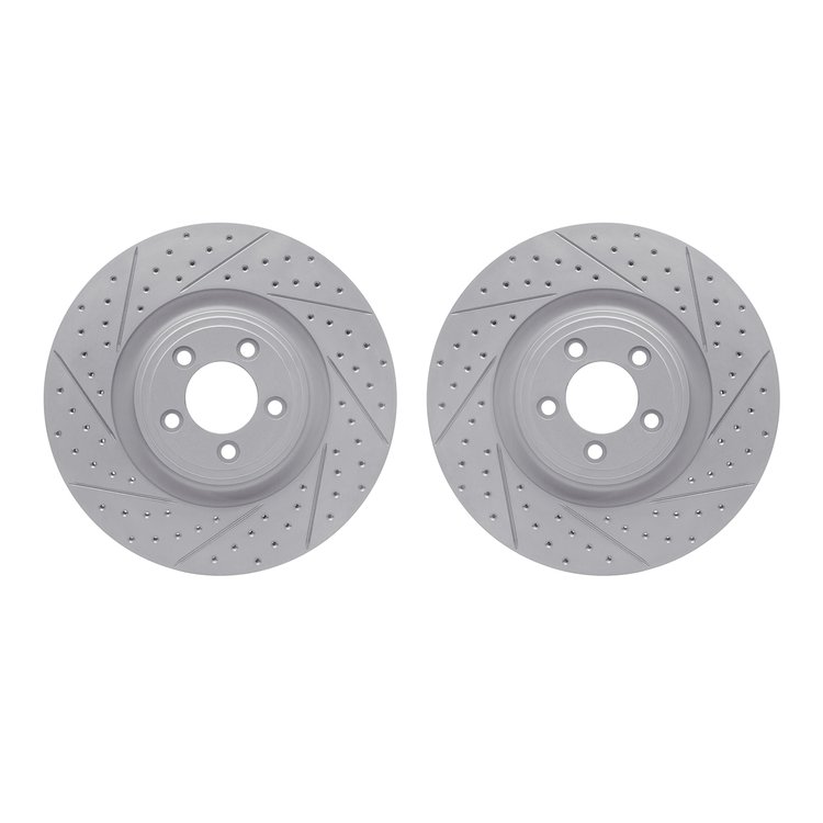 2002-20005 Geoperformance Drilled/Slotted Brake Rotors, 2006-2021 Jaguar, Position: Front