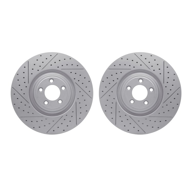 2002-20006 Geoperformance Drilled/Slotted Brake Rotors, Fits Select Jaguar, Position: Front