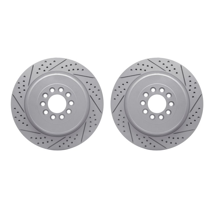 2002-20008 Geoperformance Drilled/Slotted Brake Rotors, 2003-2005 Jaguar, Position: Front