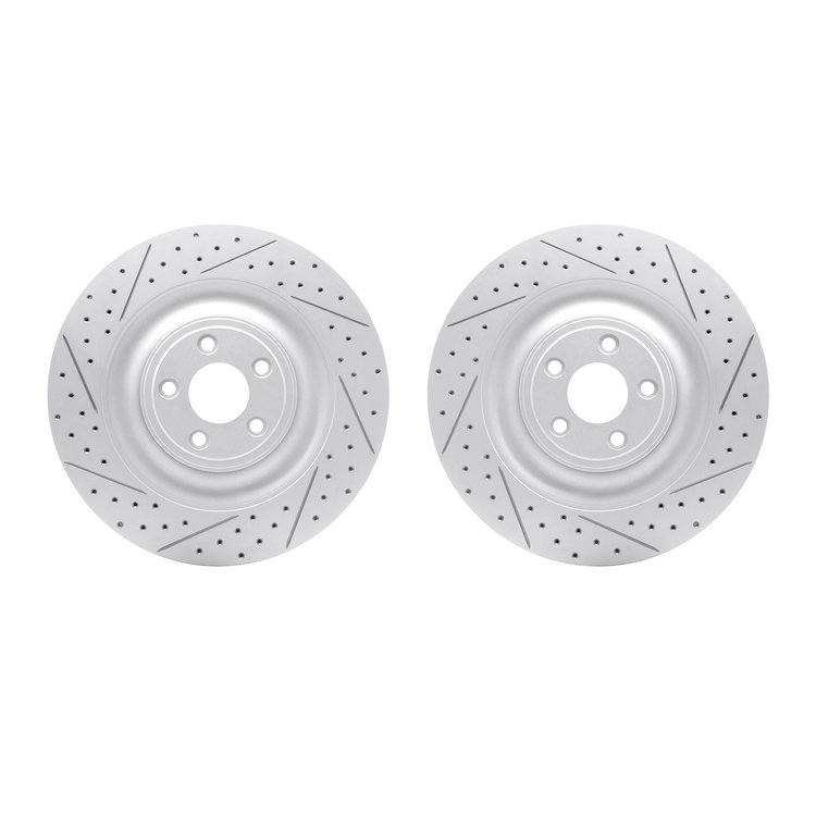 2002-20022 Geoperformance Drilled/Slotted Brake Rotors, Fits Select Jaguar, Position: Rear