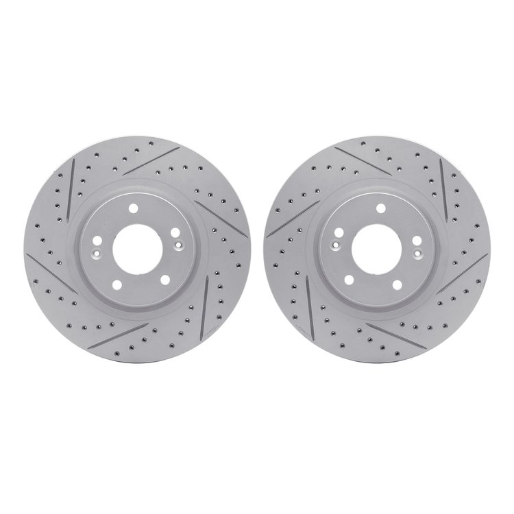 2002-21010 Geoperformance Drilled/Slotted Brake Rotors, 2015-2021 Kia/Hyundai/Genesis, Position: Front
