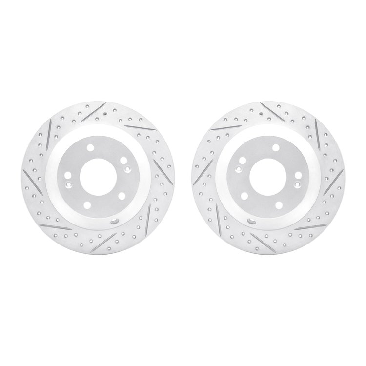 2002-21033 Geoperformance Drilled/Slotted Brake Rotors, 2015-2020 Kia/Hyundai/Genesis, Position: Rear