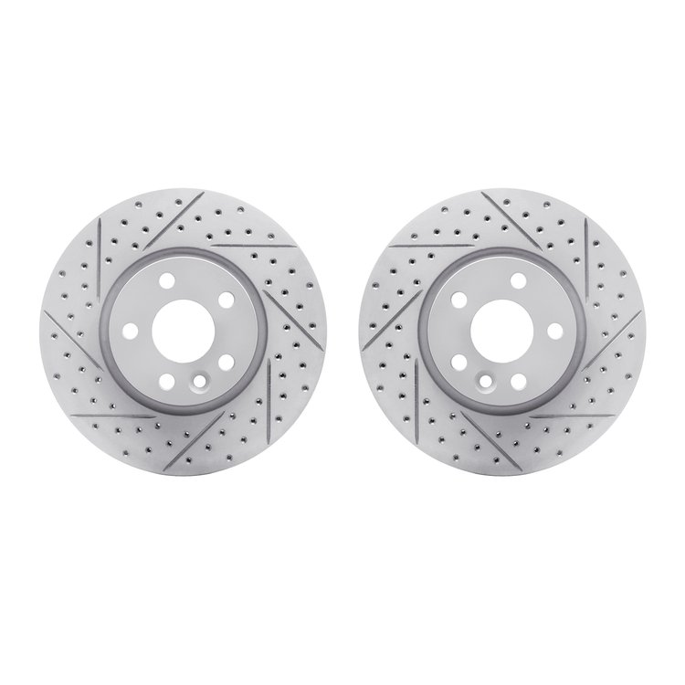 2002-27001 Geoperformance Drilled/Slotted Brake Rotors, 2007-2018 Multiple Makes/Models, Position: Front