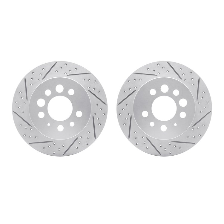 2002-27022 Geoperformance Drilled/Slotted Brake Rotors, 1974-1997 Volvo, Position: Rear