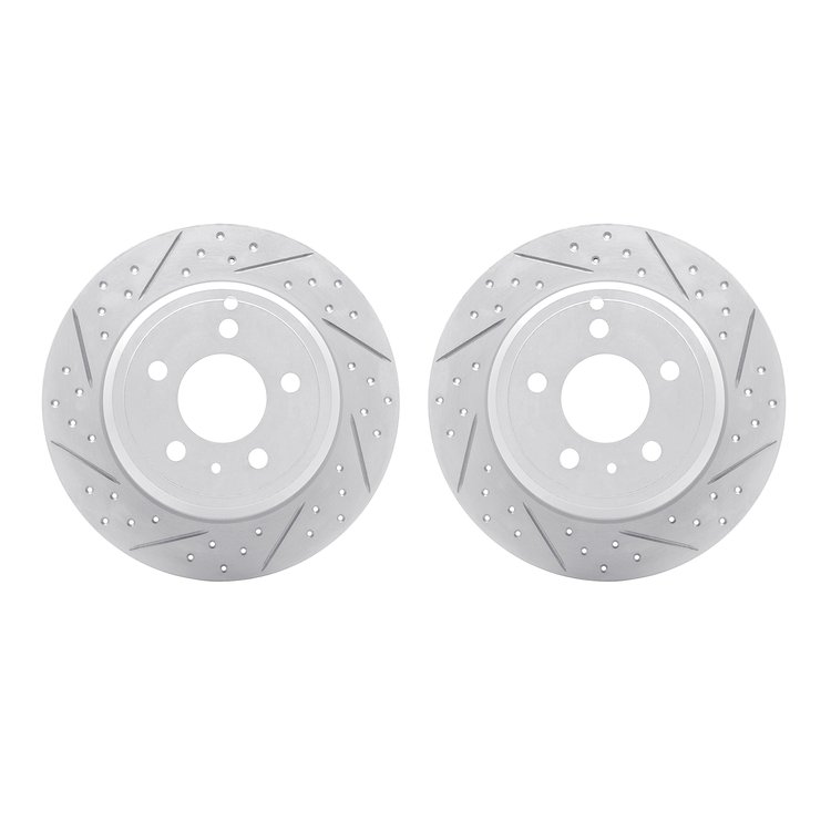 2002-27023 Geoperformance Drilled/Slotted Brake Rotors, 1996-2004 Volvo, Position: Rear