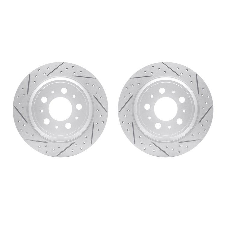 2002-27025 Geoperformance Drilled/Slotted Brake Rotors, 1999-2009 Volvo, Position: Rear