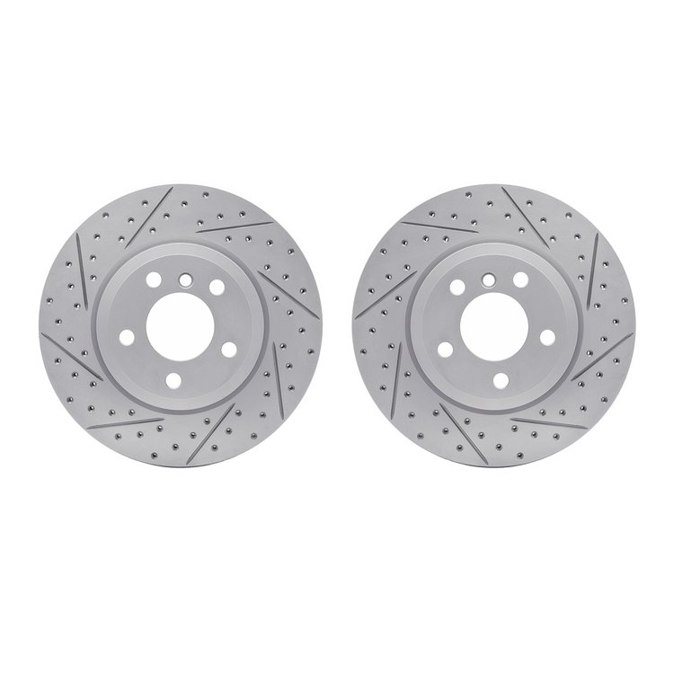 2002-31040 Geoperformance Drilled/Slotted Brake Rotors, 2004-2010 BMW, Position: Front