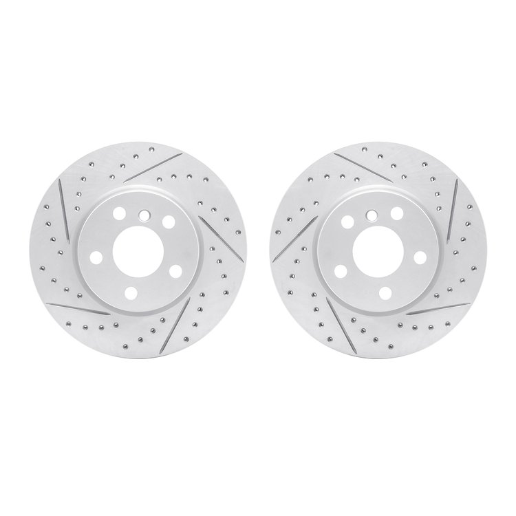 2002-32008 Geoperformance Drilled/Slotted Brake Rotors, 2014-2021 Mini, Position: Front