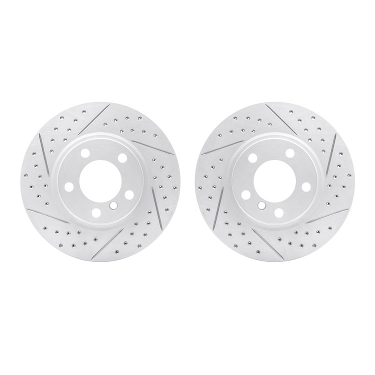 2002-32013 Geoperformance Drilled/Slotted Brake Rotors, 2011-2016 Mini, Position: Front