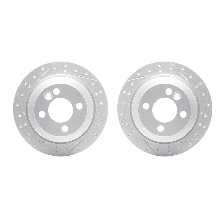 2002-32016 Geoperformance Drilled/Slotted Brake Rotors, 2002-2015 Mini, Position: Rear
