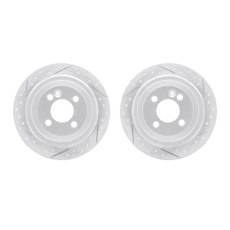 2002-32017 Geoperformance Drilled/Slotted Brake Rotors, 2009-2014 Mini, Position: Rear