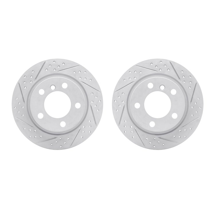 2002-32019 Geoperformance Drilled/Slotted Brake Rotors, 2011-2016 Mini, Position: Rear