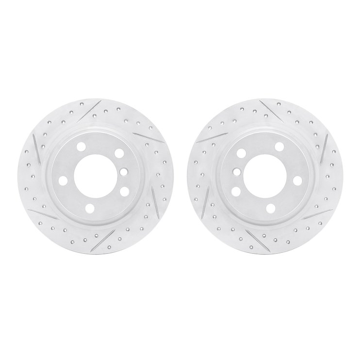 2002-32020 Geoperformance Drilled/Slotted Brake Rotors, 2013-2016 Mini, Position: Rear