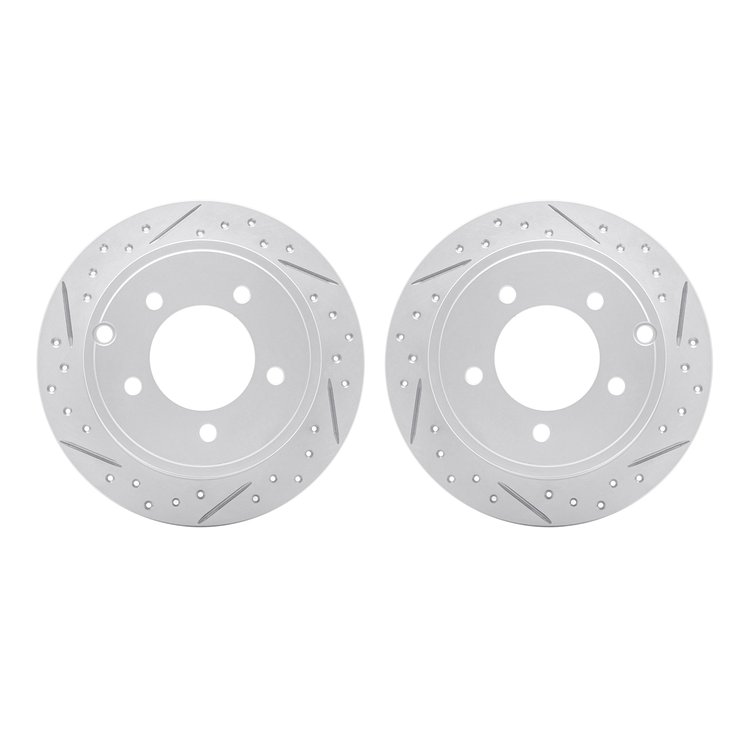 2002-39011 Geoperformance Drilled/Slotted Brake Rotors, 2007-2017 Multiple Makes/Models, Position: Rear