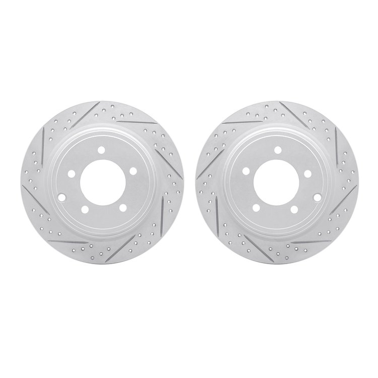 2002-39012 Geoperformance Drilled/Slotted Brake Rotors, 2007-2017 Multiple Makes/Models, Position: Rear