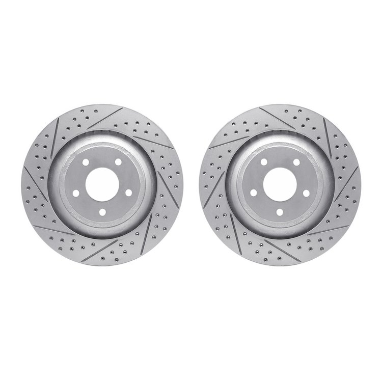 2002-40002 Geoperformance Drilled/Slotted Brake Rotors, 2008-2014 Mopar, Position: Front