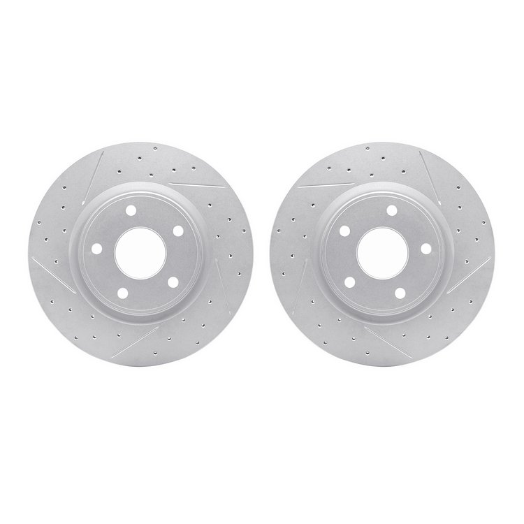 2002-40009 Geoperformance Drilled/Slotted Brake Rotors, Fits Select Multiple Makes/Models, Position: Front