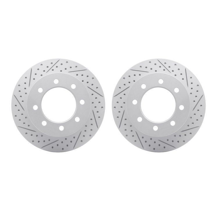 2002-40028 Geoperformance Drilled/Slotted Brake Rotors, 2003-2008 Mopar, Position: Front