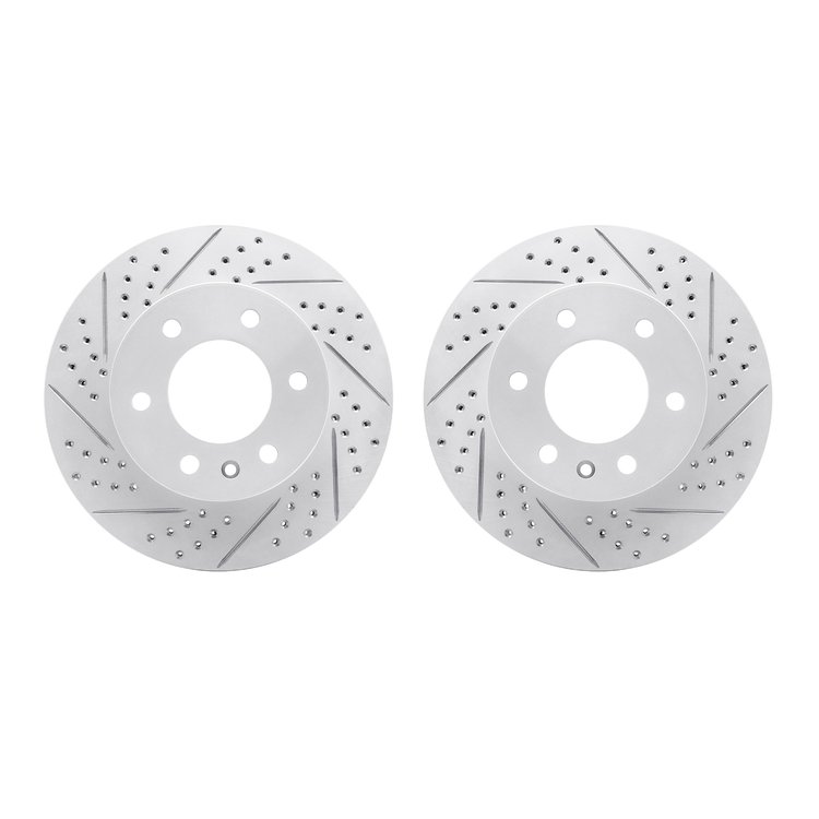 2002-40035 Geoperformance Drilled/Slotted Brake Rotors, Fits Select Multiple Makes/Models, Position: Front