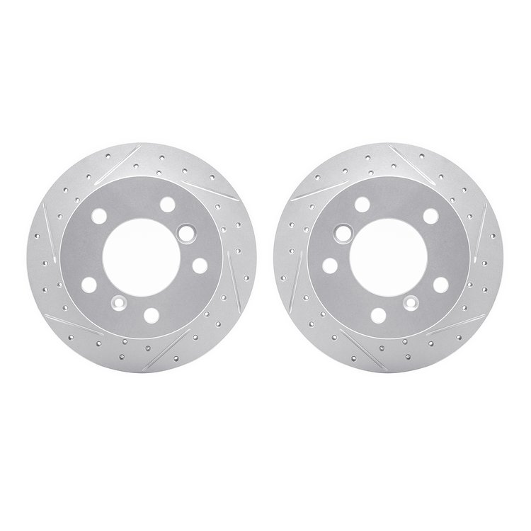 2002-40056 Geoperformance Drilled/Slotted Brake Rotors, 2002-2018 Multiple Makes/Models, Position: Rear