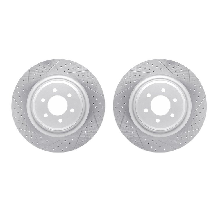 2002-40059 Geoperformance Drilled/Slotted Brake Rotors, 2003-2017 Mopar, Position: Rear