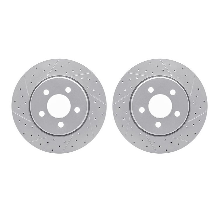 2002-42004 Geoperformance Drilled/Slotted Brake Rotors, 2007-2012 Mopar, Position: Front