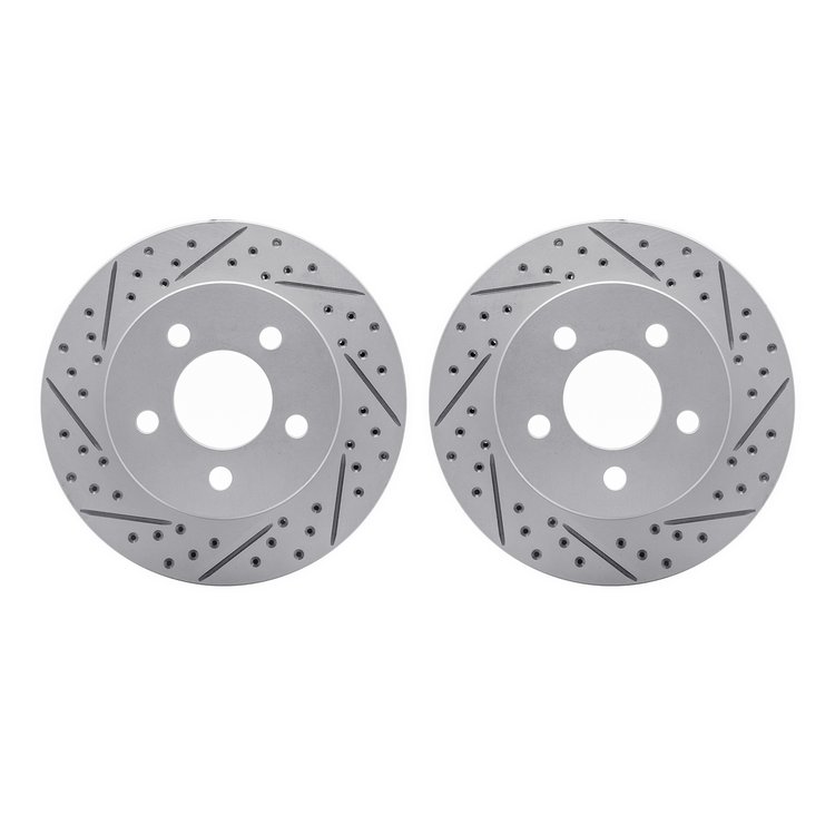 2002-42007 Geoperformance Drilled/Slotted Brake Rotors, 1999-2006 Mopar, Position: Front