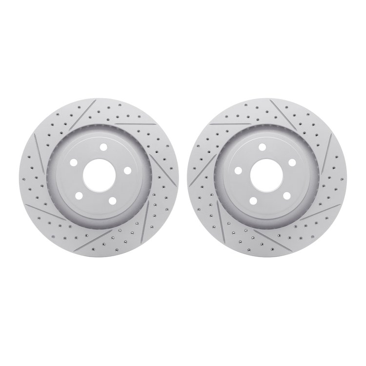 2002-42011 Geoperformance Drilled/Slotted Brake Rotors, 2006-2010 Mopar, Position: Front