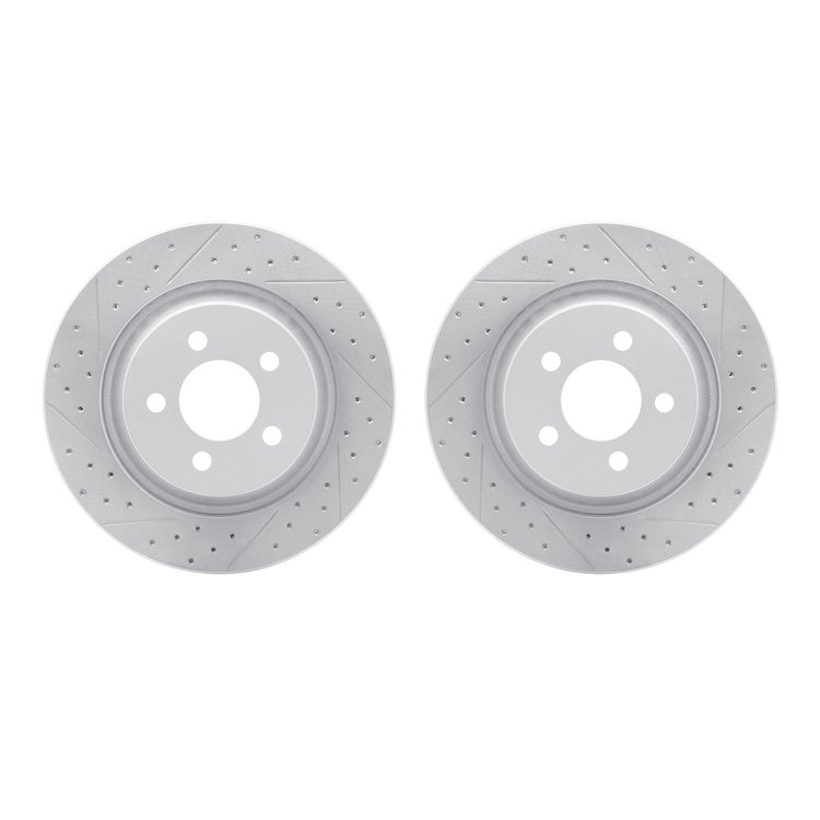 2002-42014 Geoperformance Drilled/Slotted Brake Rotors, 2011-2012 Mopar, Position: Front