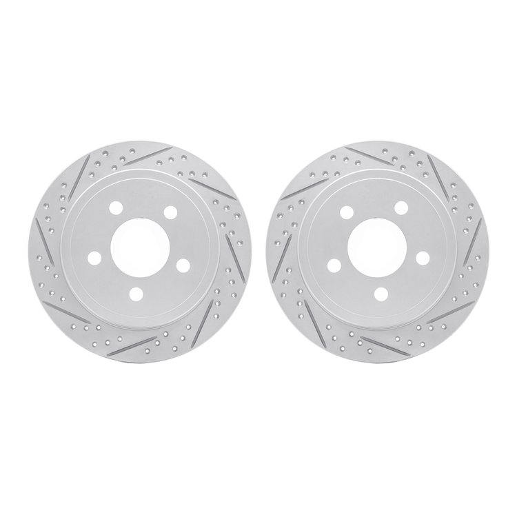2002-42030 Geoperformance Drilled/Slotted Brake Rotors, 2003-2007 Mopar, Position: Rear