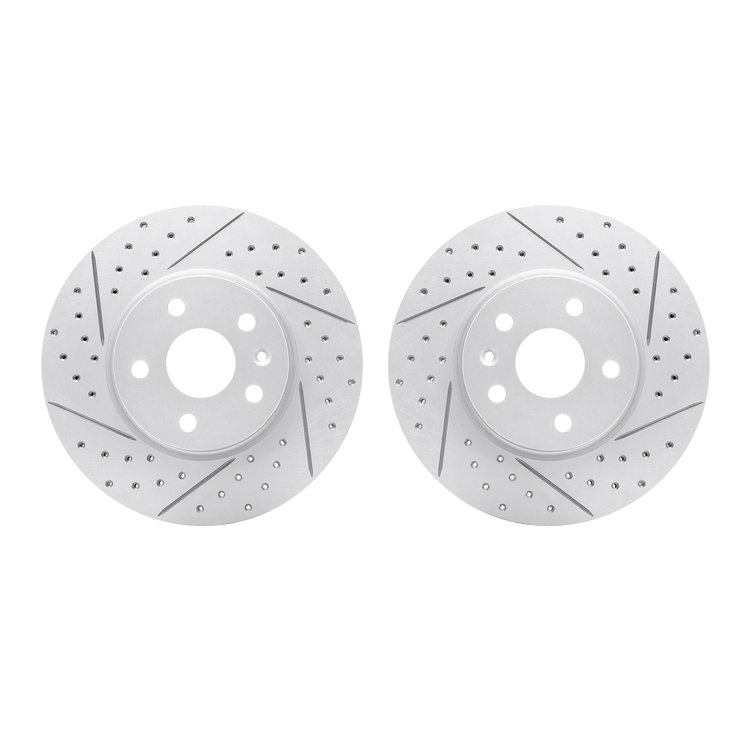 2002-45000 Geoperformance Drilled/Slotted Brake Rotors, Fits Select GM, Position: Front