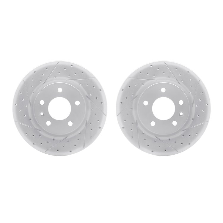 2002-45003 Geoperformance Drilled/Slotted Brake Rotors, Fits Select GM, Position: Front