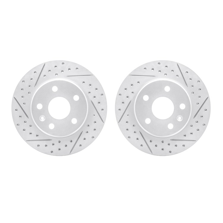 2002-45005 Geoperformance Drilled/Slotted Brake Rotors, 2011-2016 GM, Position: Front