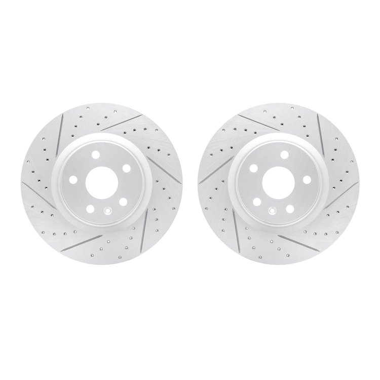 2002-45010 Geoperformance Drilled/Slotted Brake Rotors, 2013-2019 GM, Position: Front